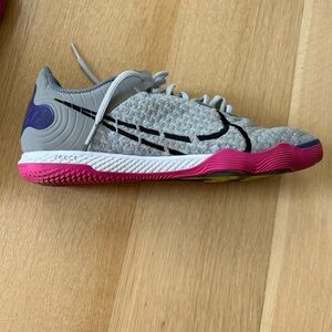 Gray and Pink Athletic Sneakers